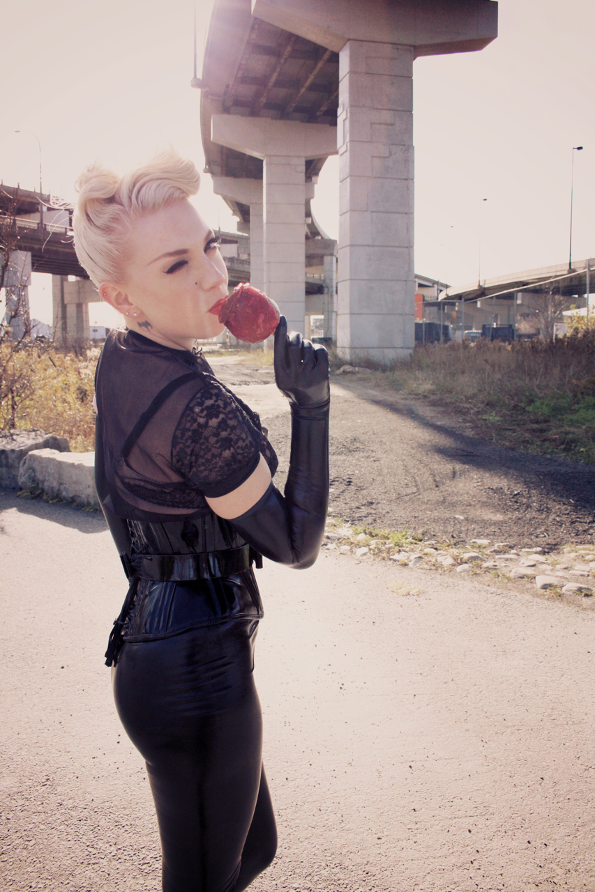 Julie Gems Rubber Fetish Industrial Area