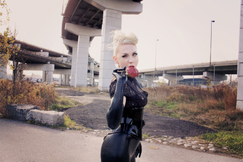 Julie Gems Rubber Fetish Industrial Area