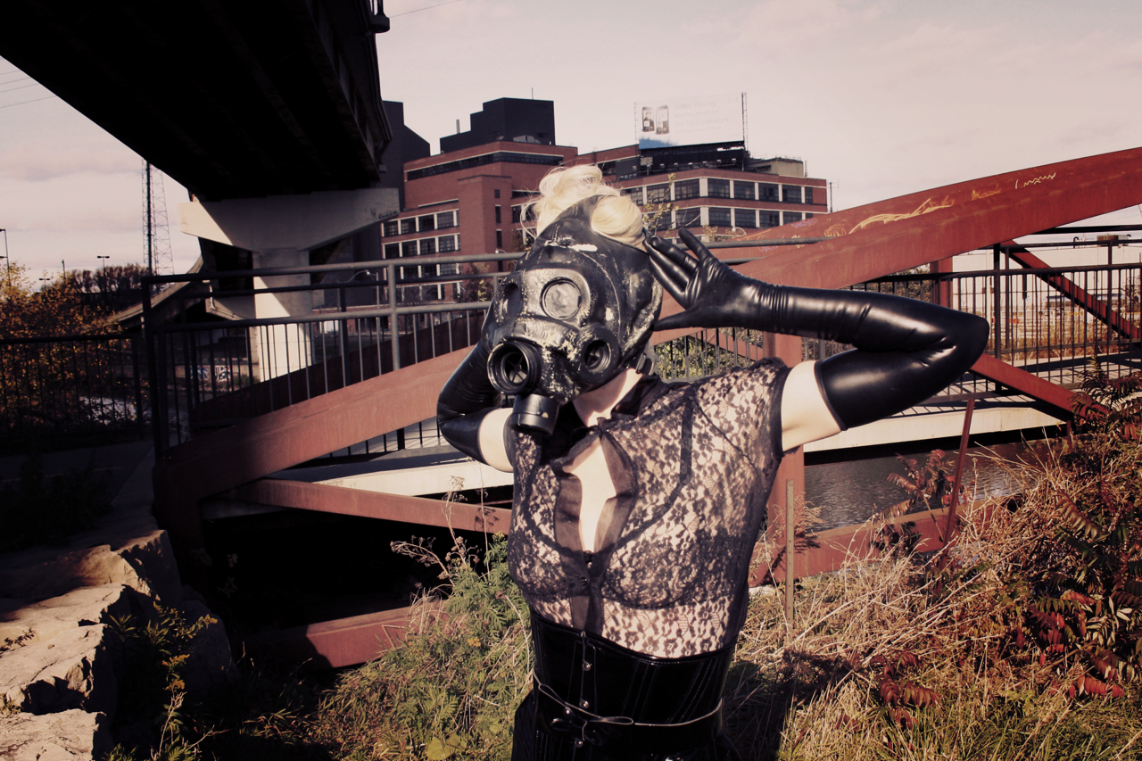 Julie Gems Rubber Fetish Industrial Area