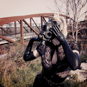 Julie Gems Rubber Fetish Industrial Area