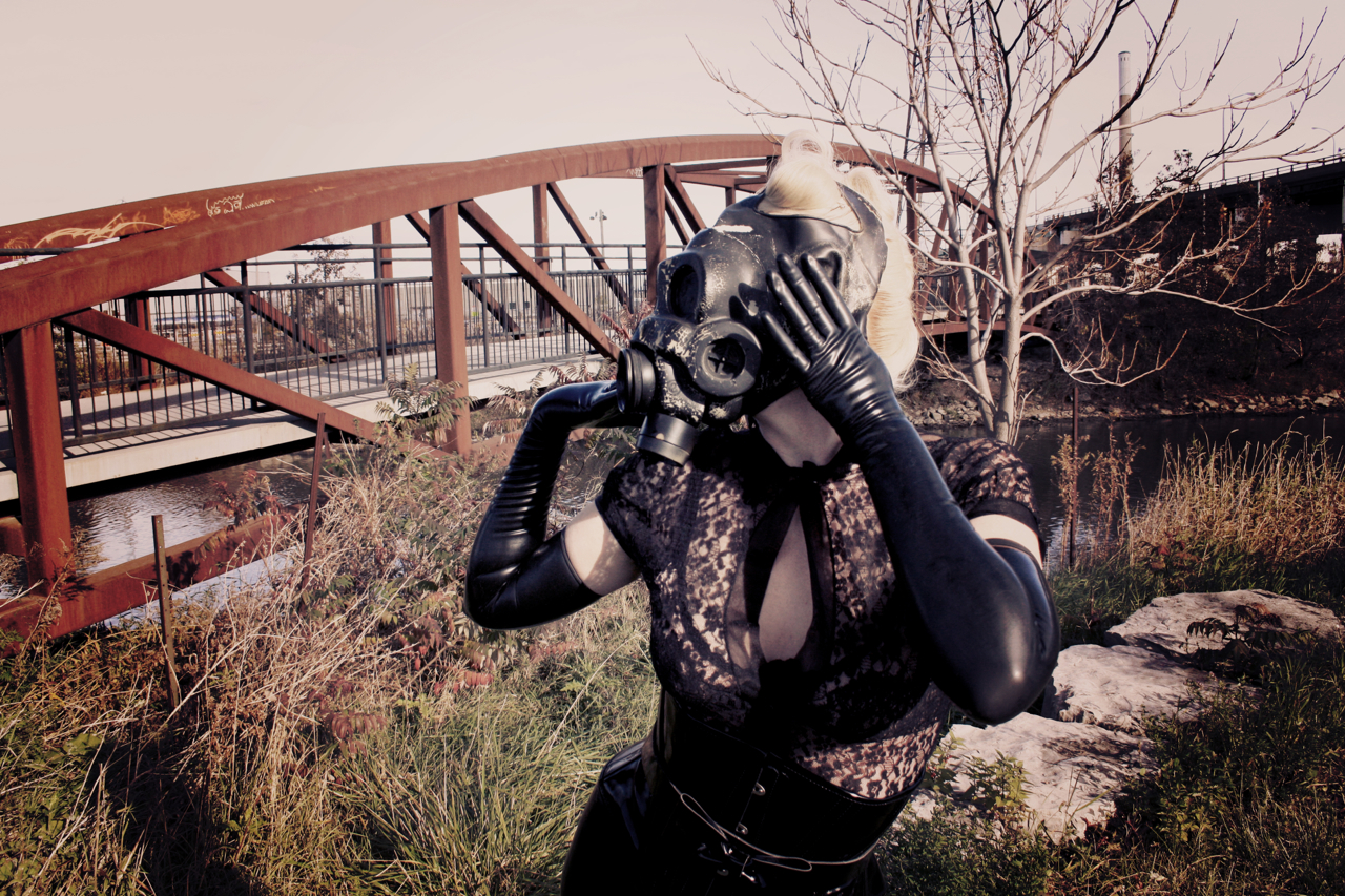 Julie Gems Rubber Fetish Industrial Area
