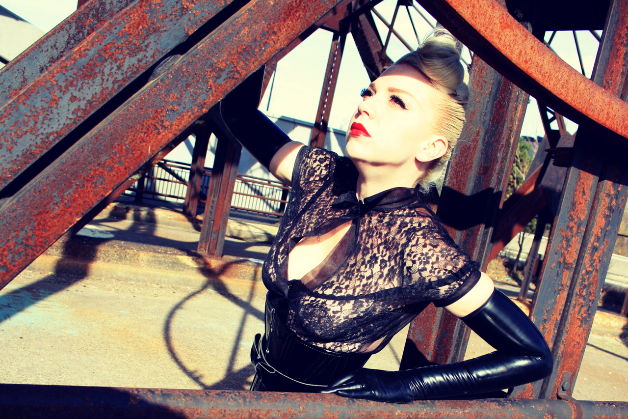 Julie Gems Rubber Fetish Industrial Area