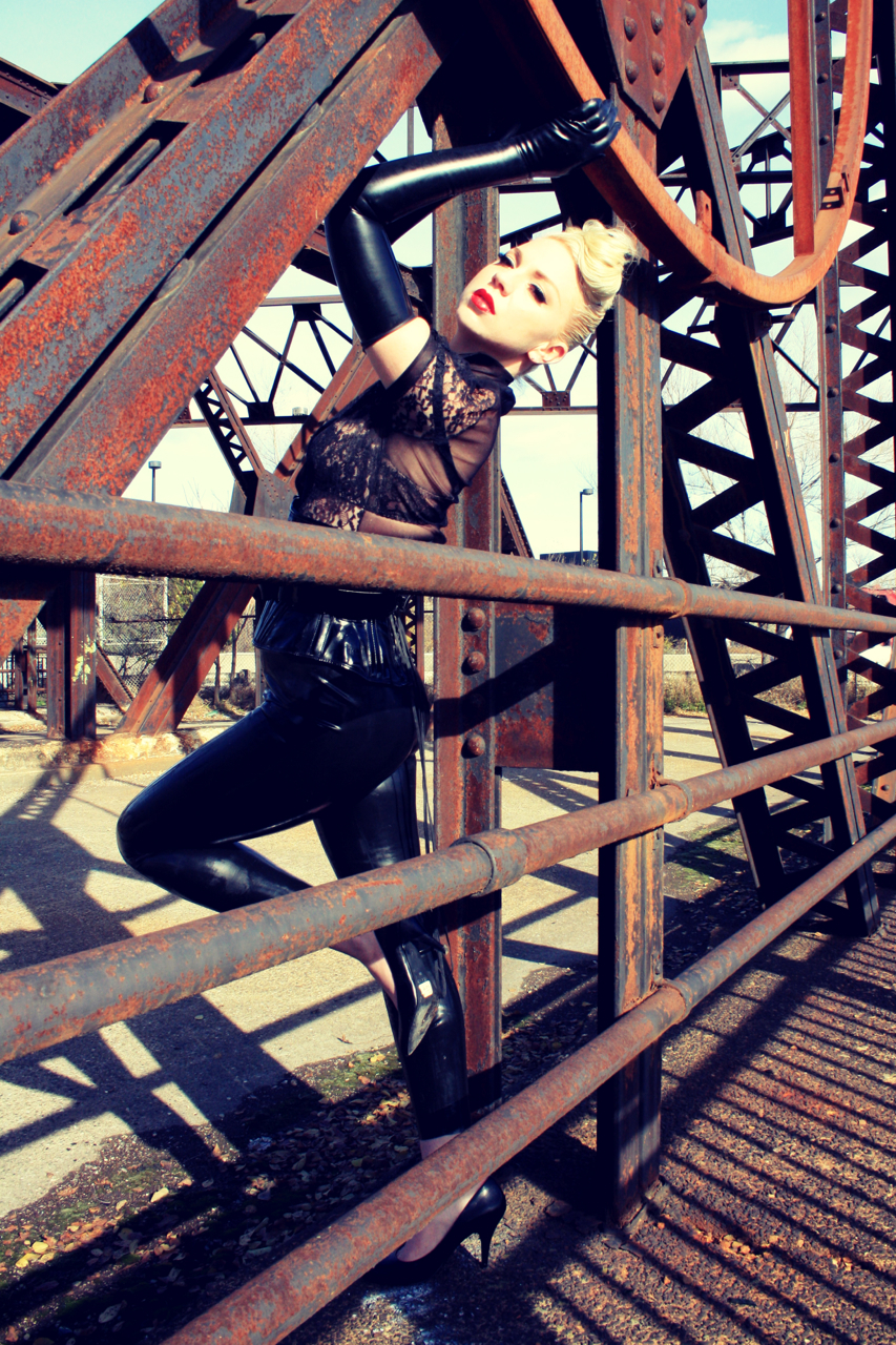 Julie Gems Rubber Fetish Industrial Area