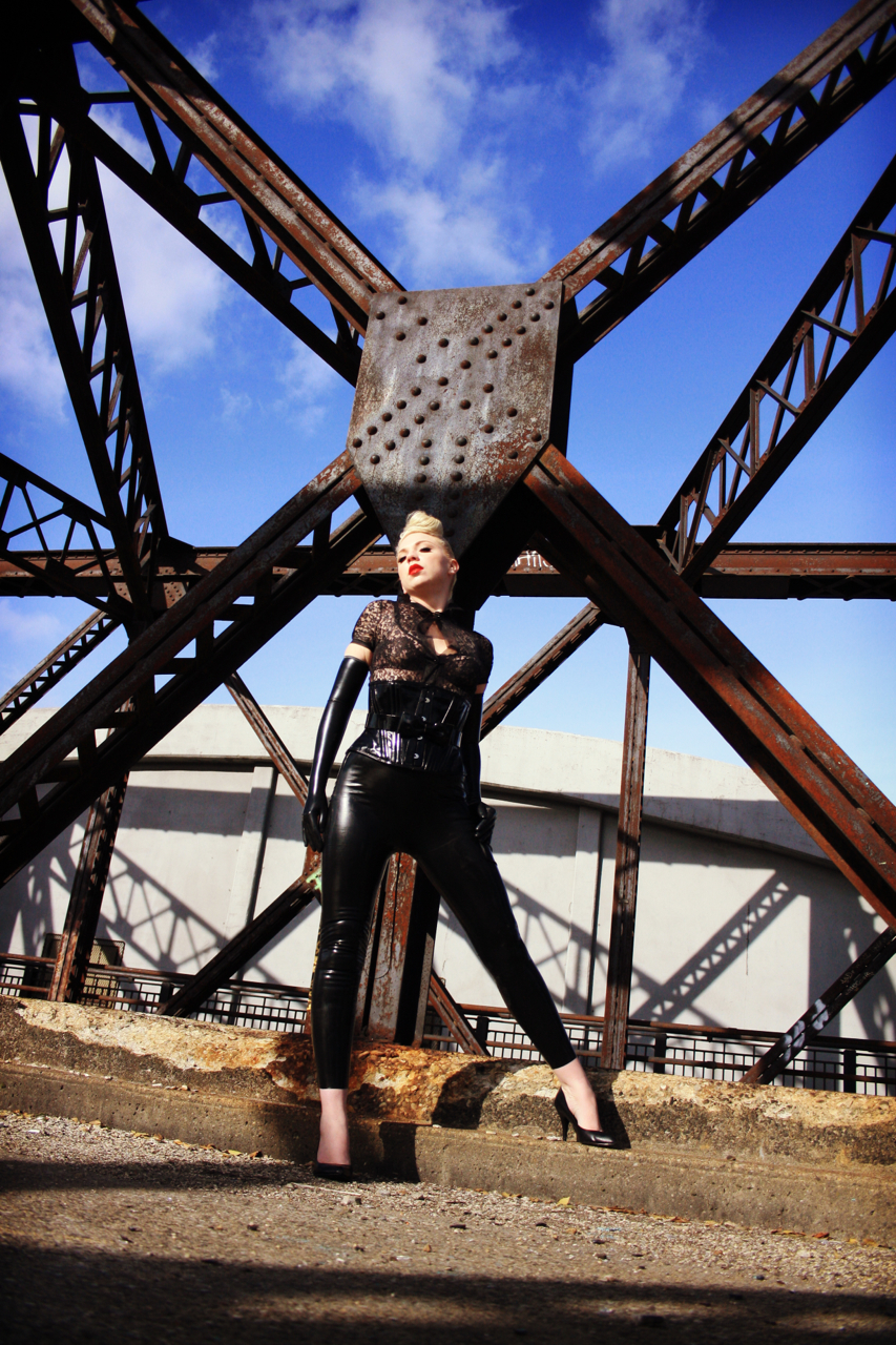 Julie Gems Rubber Fetish Industrial Area